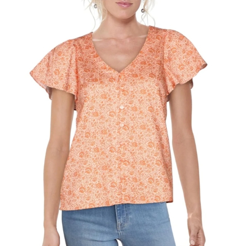 NWT PARKER Gloria Floral Button Down Top